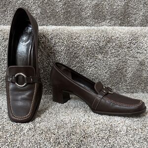Coach Dark Brown Leather Loafers